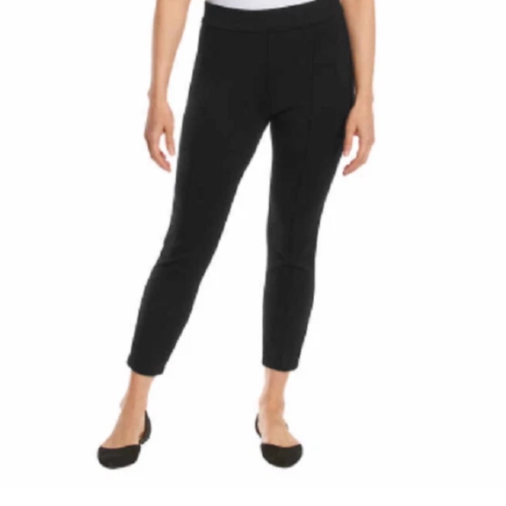 Anne Klein Ponte Pants XXL 28 Inseam Tummy Control Slimming Black Pull On NWT